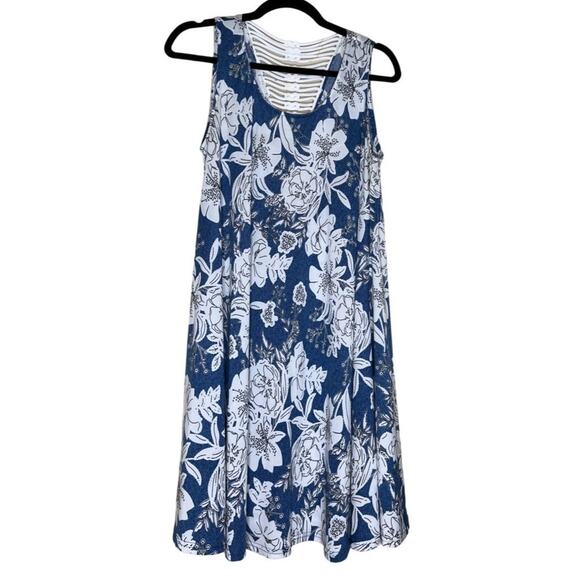 Shoreline Women Size Medium Sleeveless Dress Flowy Flirty Summer Spring Floral B - Picture 1 of 6